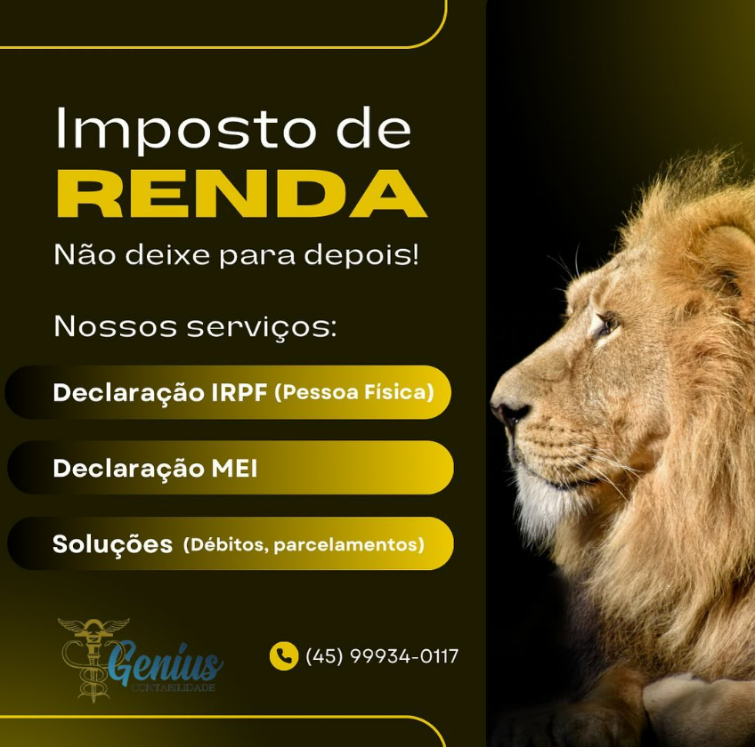 Genius Contabilidade te ajuda a declarar o Imposto de Renda 2025