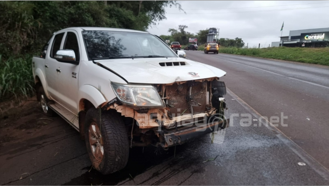Camionete de Pato Bragado se envolve em acidente PR-467