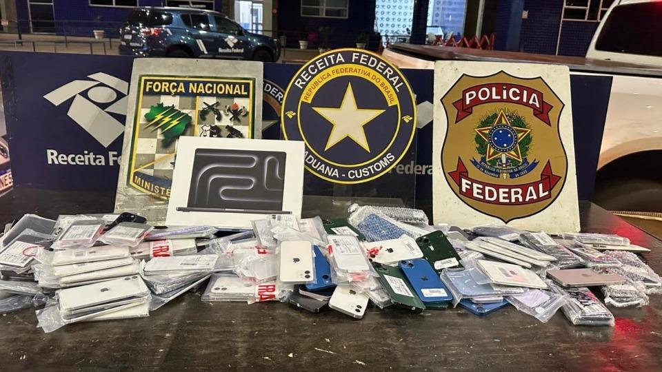 Mais de R$250 mil em smartphones são apreendidos na Ponte Internacional da Amizade