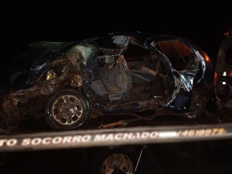 Colisão frontal deixa um morto na PR-475, em Quedas do Iguaçu