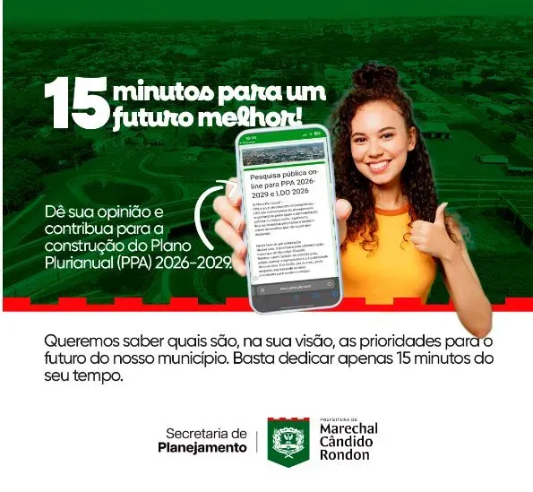 Prefeitura rondonense quer a opinião da população para a elaboração do Plano Plurianual 2026-2029