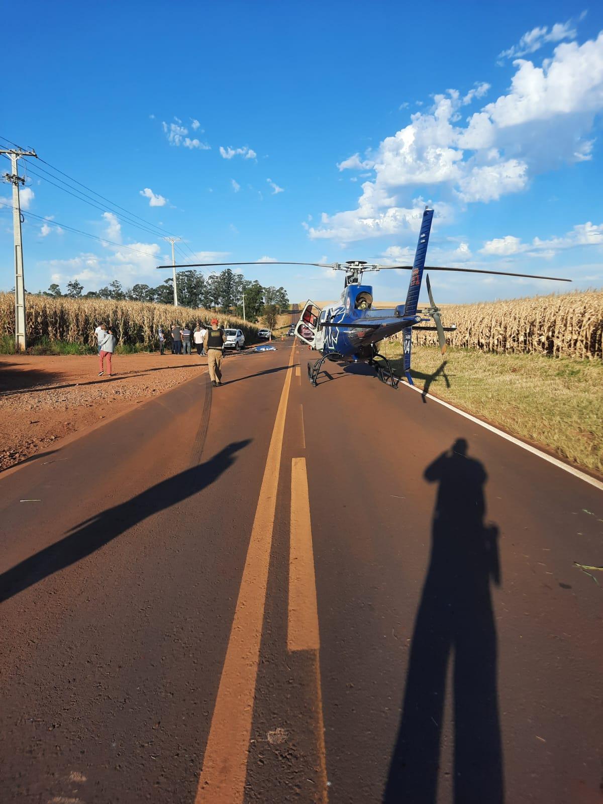 Acidente com moto ocupada por três pessoas deixa uma vitima fatal