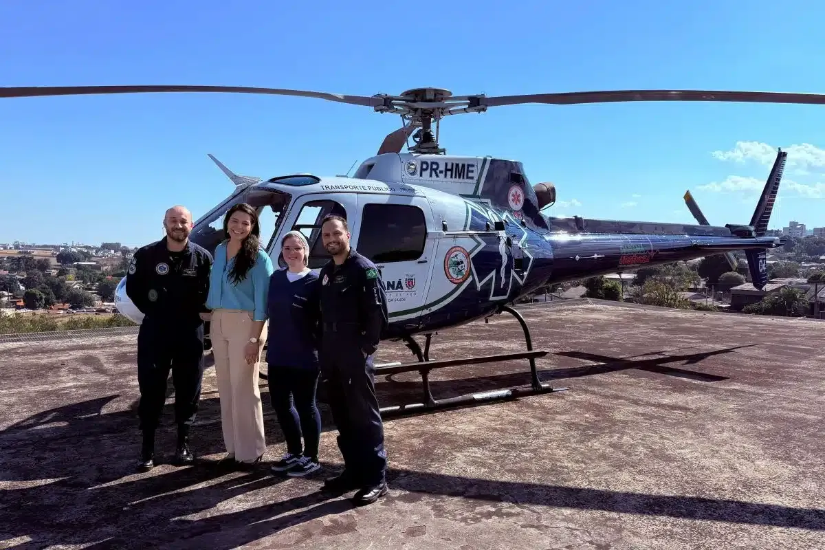 Bebê é salva após transporte aéreo de emergência entre Toledo e São Miguel do Iguaçu
