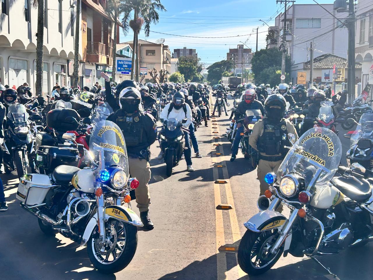 Polícia Rodoviária Estadual realiza escolta durante o Yamaha Day 2025 entre Marechal Rondon e Santa Helena
