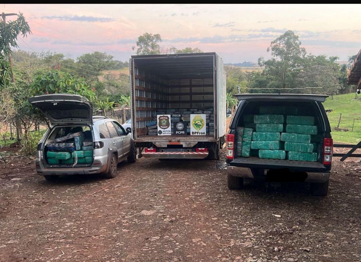 Policias apreendem mais de 4 toneladas no interior de santa Helena
