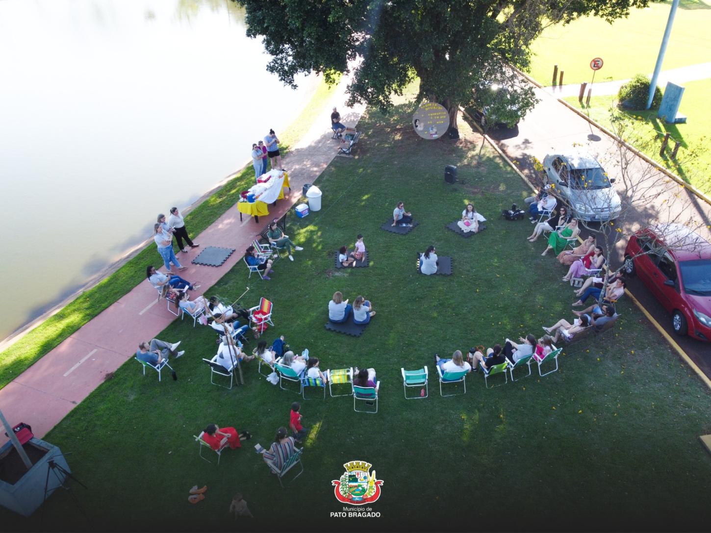 Evento em celebração ao Agosto Dourado é realizado no lago municipal de Pato Bragado