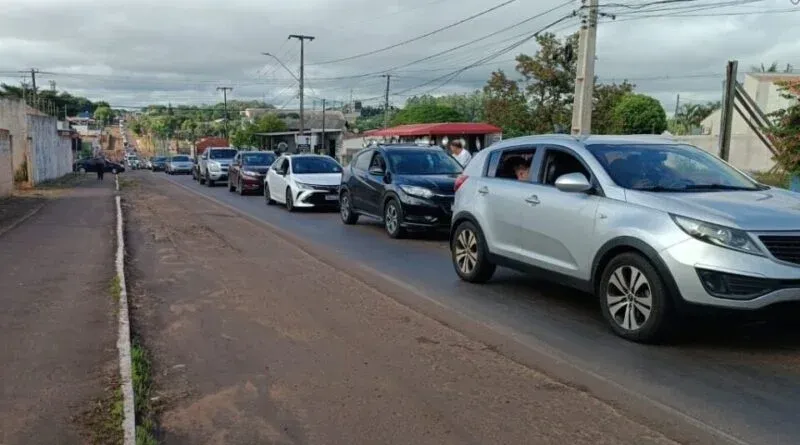 Obras na BR-163 em Guaíra causam filas entre Paraná, Paraguai e Mato Grosso do Sul