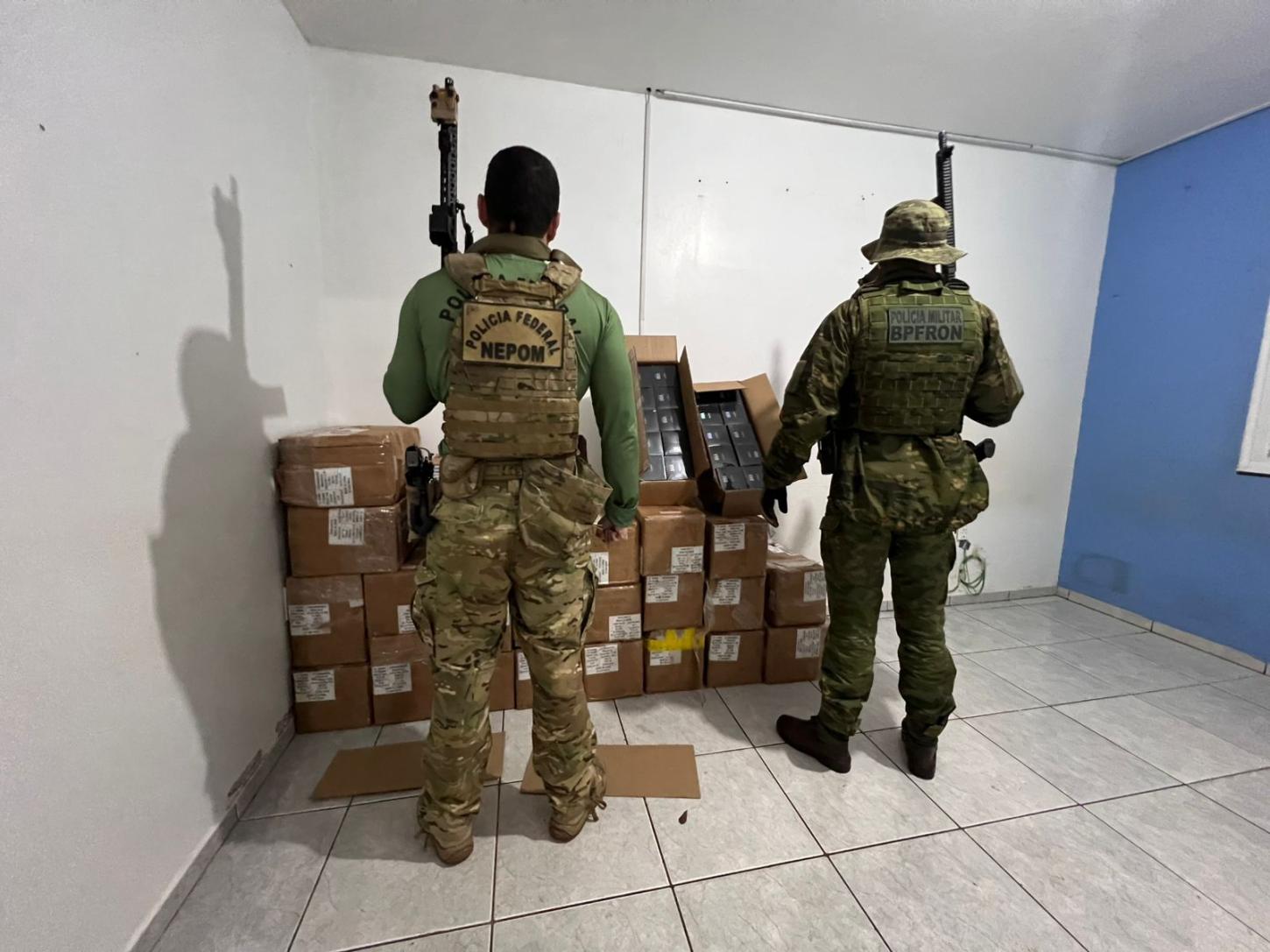 POLÍCIA FEDERAL e BPFRON apreendem milhares de cigarros eletrônicos em Marechal Cândido Rondon