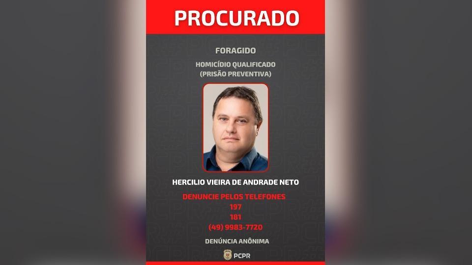Vice-prefeito de município do Paraná está foragido por homicídio qualificado