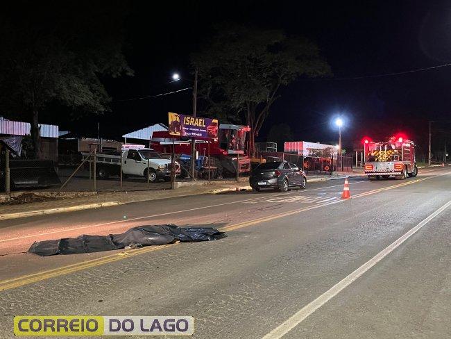 Homem morre atropelado por carreta na rua Ângelo Cattani, em Santa Helena