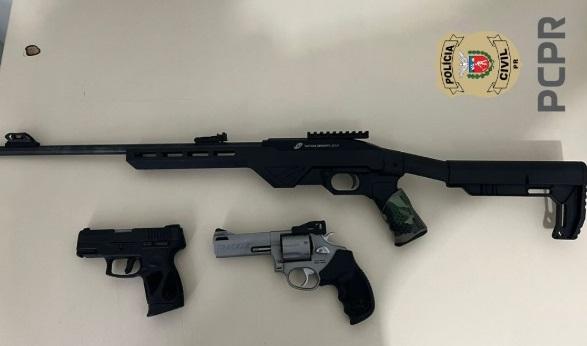Mandado em Toledo resulta na apreensão de três armas de fogo