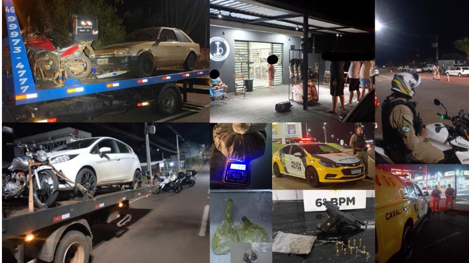 Megaoperação prende criminosos, apreende arma, drogas e flagra 12 bêbados ao volante