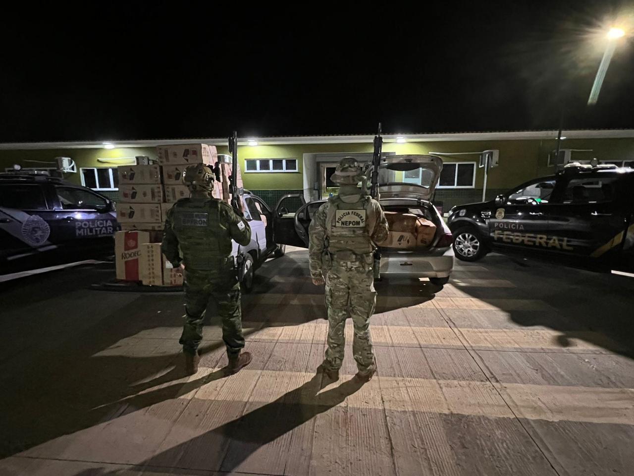 Policia Federal e BPFron apreendem carregamento de contrabando na região