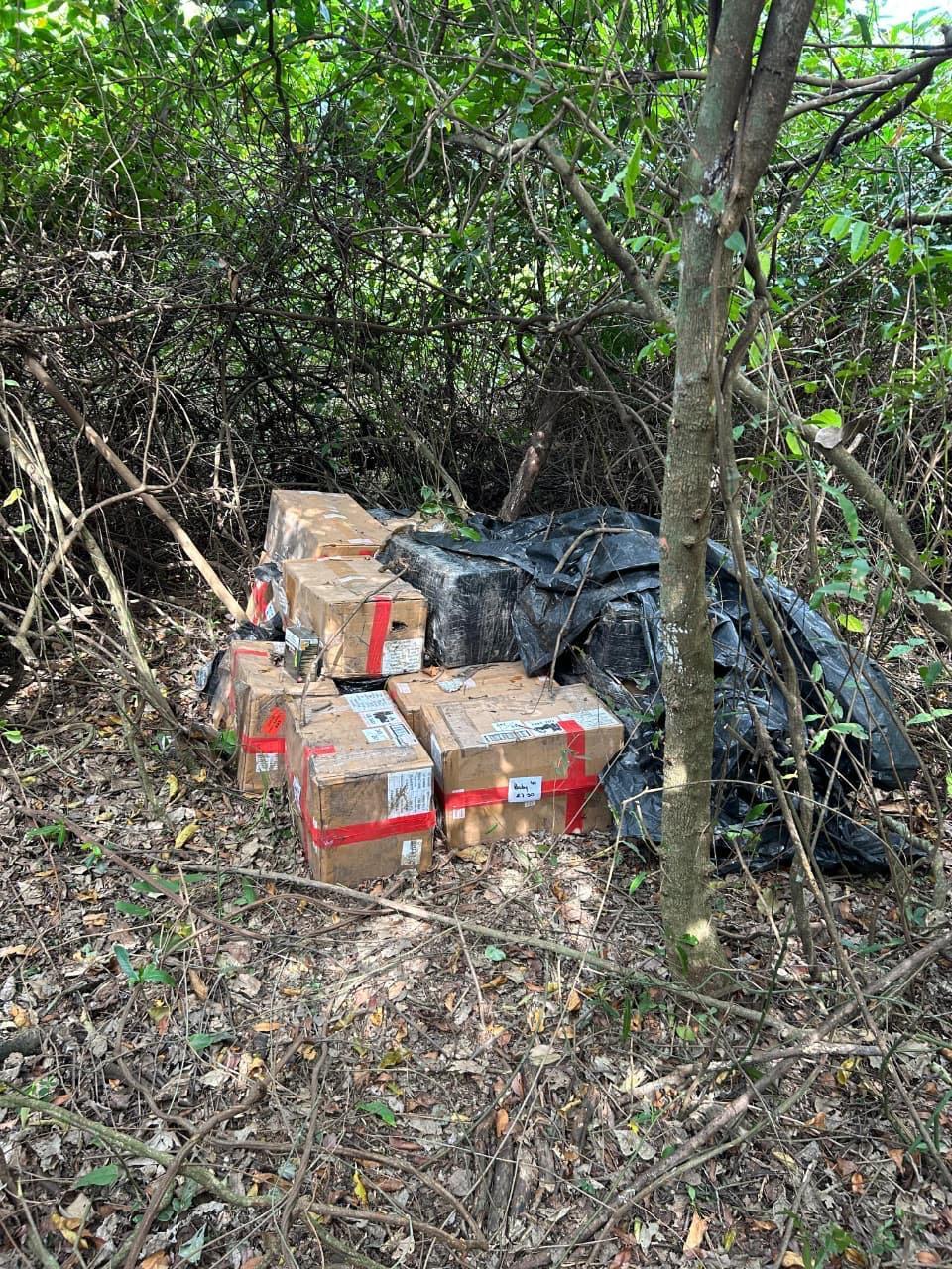 Policiais apreendem R$ 400 mil em cigarros eletrônicos escondidos em área de mata