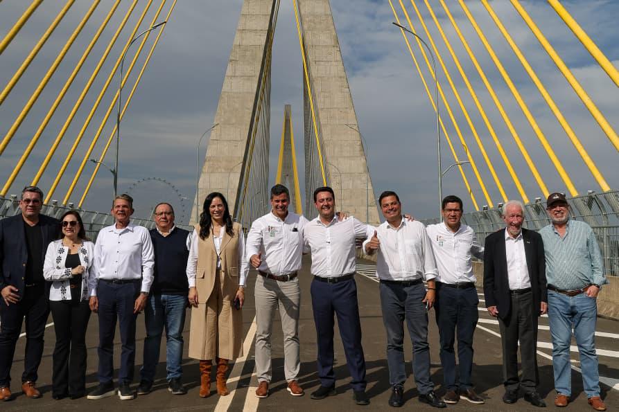 Ratinho Junior e presidente do Paraguai visitam obras dos acessos da Ponte da Integração