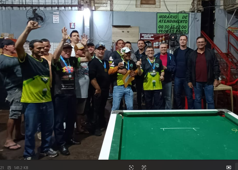 Bar do Nei 2 é campeão do Campeonato Municipal de Sinuca de Entre Rios do Oeste 2025