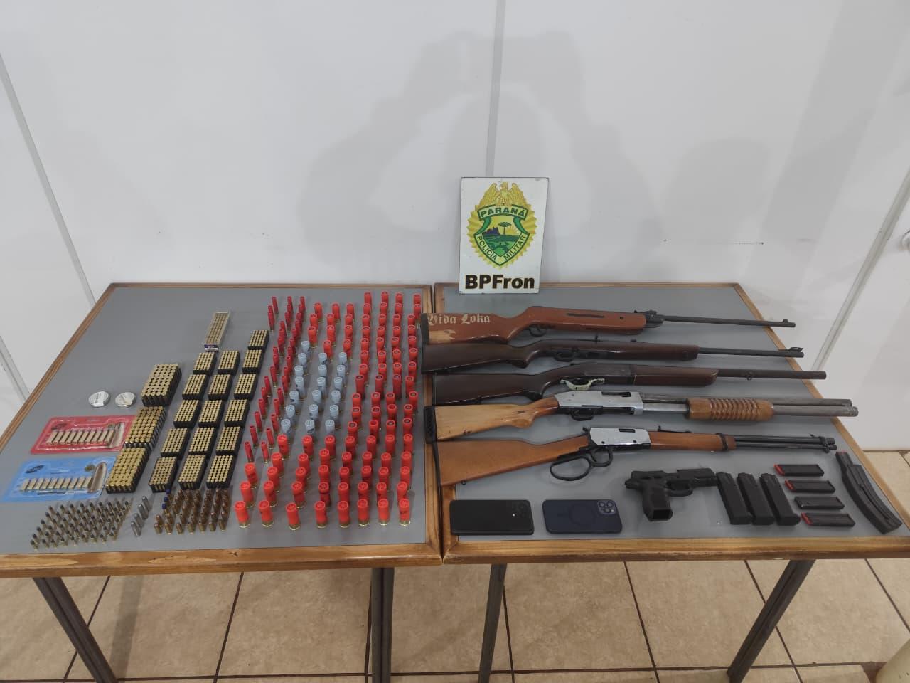 BPFron prende dois homens e apreende 5 armas de fogo na região