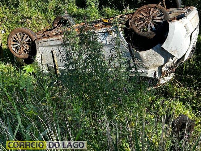 Mais um acidente é registrado no “KM da Morte” da PR-488 entre Santa Helena e Diamante do Oeste