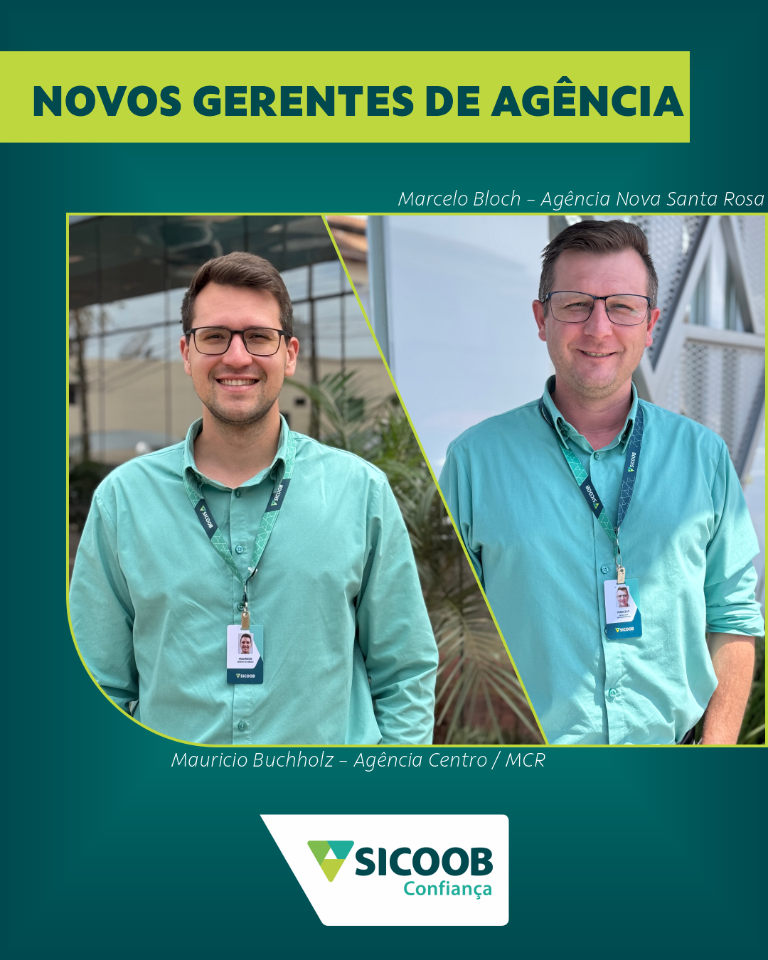 Sicoob Confiança anuncia novos gerentes de agência e reforça a valorização dos colaboradores