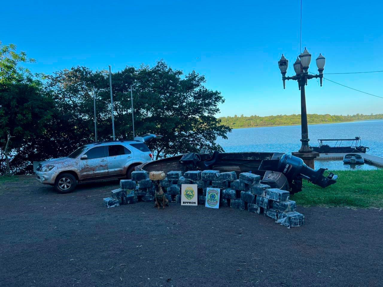 BPFron e PF apreendem mais de 800KG de maconha de Pato Bragado