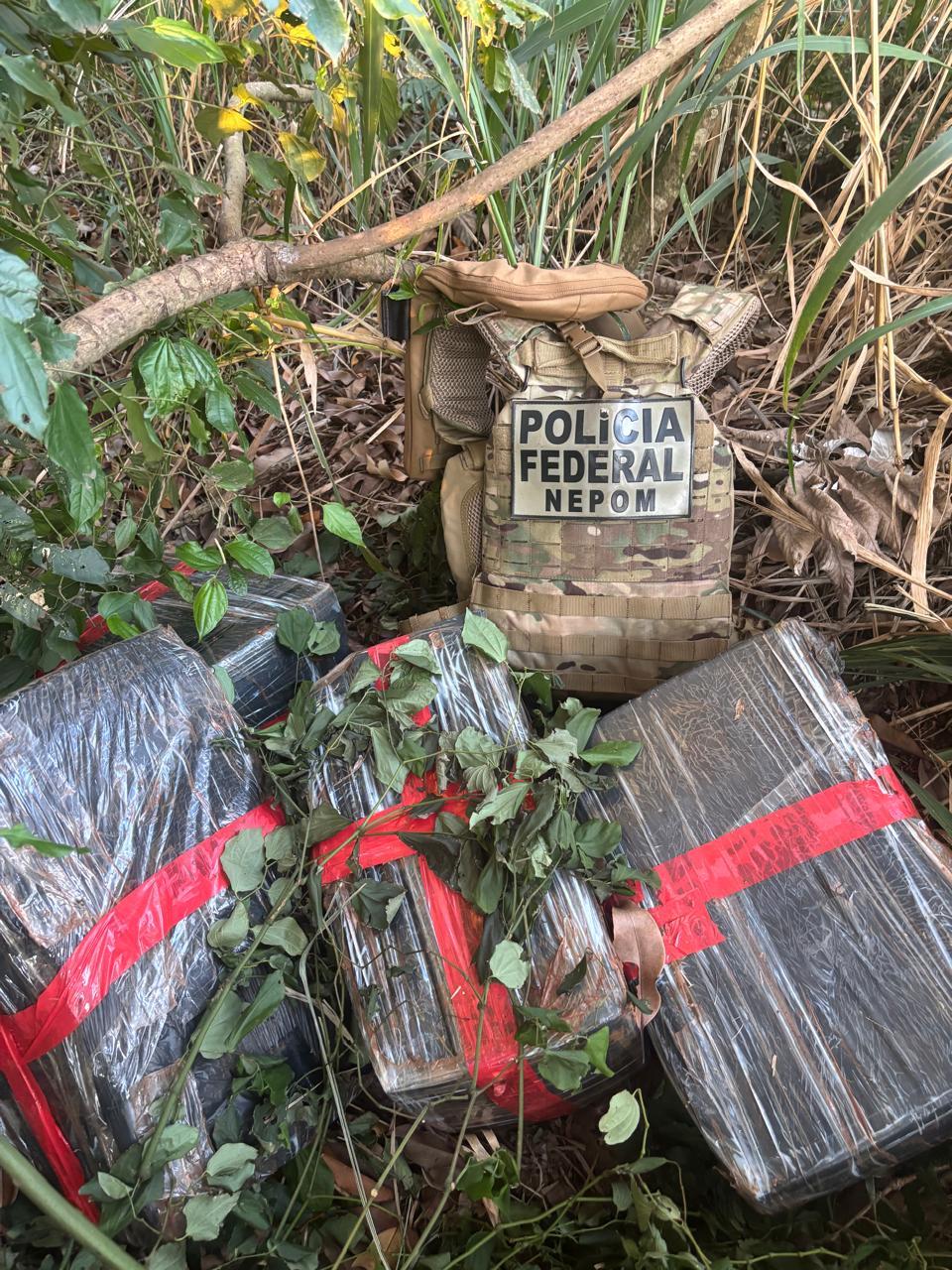 PF apreende maconha às margens do lago de Itaipu na região