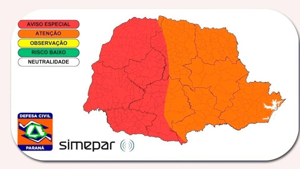 Tempestades de sexta devem ter ventos acima de 80 km/h e chuvas superiores a 50 mm