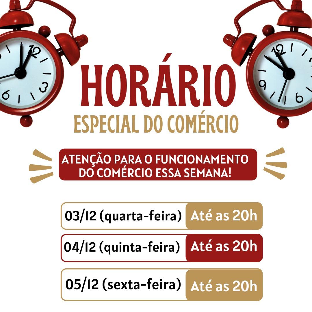 Comércio local adotará horário especial nesta semana