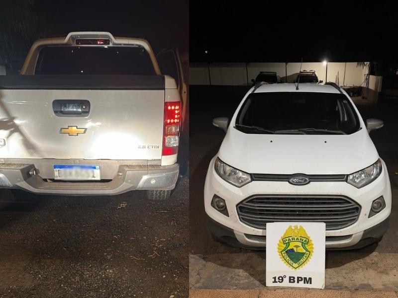 Ecosport e S10 roubadas no RS são recuperadas em Guaíra e quatro pessoas são presas