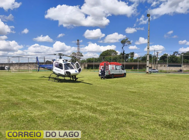 Helicóptero do Paraná Urgência realiza transferência de idosa infartada em Marechal Rondon