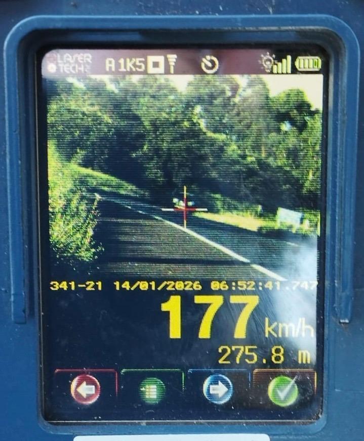 Veículo é flagrado a 177 km/h nesta manhã na BR-163