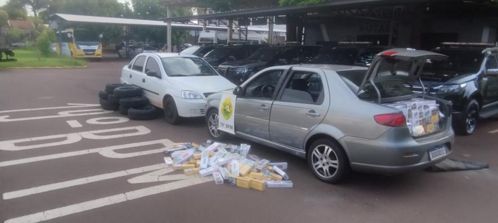 Carga de cigarros e pneus contrabandeados é apreendida em rodovia entre São Pedro do Iguaçu e Toledo