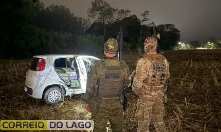 Carga de maconha é apreendida durante ação conjunta em Santa Helena